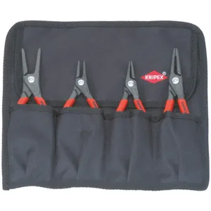 KNIPEX 00 19 57 Precision Circlip Pliers Set, Int/Ext, 4Pc | AA2KTG 10N810