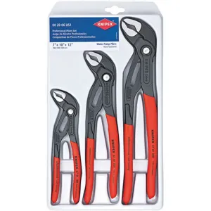 KNIPEX 00 20 06 US1 Water Pump Plier Set 7-1/4 10 12 Inch 3 Pc | AB9MJB 2DYW8