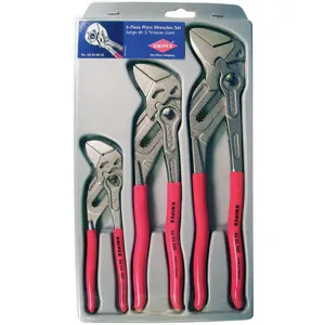 KNIPEX 00 20 06 US2 Plier and Wrench Set Steel 3 Pc | AA2KTH 10N811