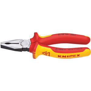 KNIPEX 03 08 160 SBA Insulated Linesman Pliers, Forged Tool Steel | AA2KTL 10N828