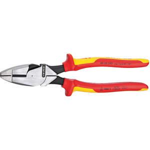 KNIPEX 09 08 240 SBA Insulated Linesman Pliers 9-1/8 In | AB9MKZ 2DZC9