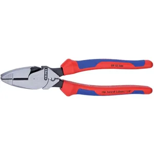 KNIPEX 09 12 240 SBA Linemans Pliers Steel 9-1/4 Inch Length | AH8JQE 38UR96