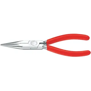 KNIPEX 25 03 125 Long Nose Plier 5 Inch Serrated | AH8JQJ 38UT36