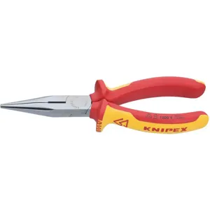 KNIPEX 25 08 160 SBA Needle Nose Pliers 6-1/4 Serrated Jaw | AA2KTQ 10N857