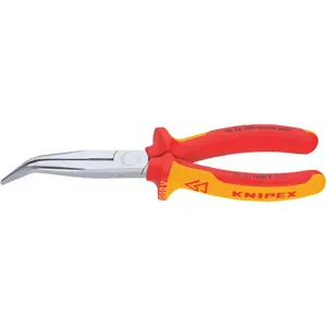 KNIPEX 26 26 200 Insulated Long Nose Plier 8 Inch Serrated | AH8CXK 38GU36