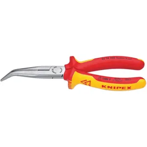 KNIPEX 26 28 200 SBA Long Nose Pliers 8 2-7/8 Jaw | AA2KTR 10N864