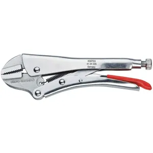 KNIPEX 41 24 225 Locking Pliers 8-55/64 Inch Length 1-23/64 Inch Jaw | AH8JRE 38UT57