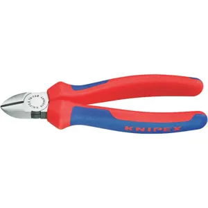 KNIPEX 70 02 180 Insulated Diagonal Cutters 6-1/4 Inch Length | AA2MNM 10T984