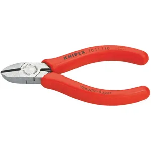 KNIPEX 70 11 110 Diagonal Cutters 4-1/4 Inch Length Red | AH8GYX 38TG88