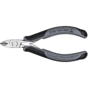 KNIPEX 77 02 120 H ESD Diagonal Cutting Pliers Ergonomic Handle | AF9ZBB 30WJ56