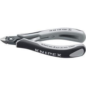 KNIPEX 79 02 120 ESD Side Cutters Esd Mini 4-3/4 L Black/gray | AA2MPU 10U019