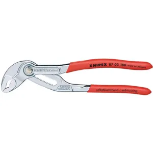 KNIPEX 87 03 180 Tongue and Groove Pliers Chrome 7-1/4 Inch Length | AH8JTR 38UT94