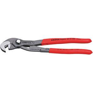 KNIPEX 87 41 250 Tongue and Groove Plier, Polished Finish, Dipped Handle | AH8CXP 38GU40