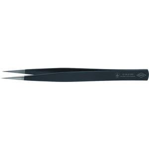 KNIPEX 92 28 69 ESD Tweezers Esd Straight 5-1/4 Inch Stainless Steel Black | AA2MRM 10U062