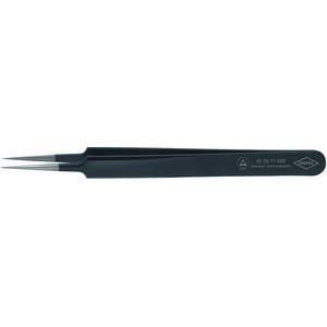 KNIPEX 92 28 71 ESD Tweezers Esd Needle 4-1/4 Inch Stainless Steel Black | AA2MRP 10U064