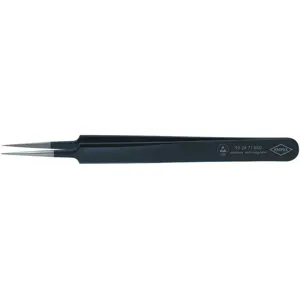 KNIPEX 92 28 71 ESD Tweezers Esd Needle 4-1/4 Inch Stainless Steel Black | AA2MRP 10U064