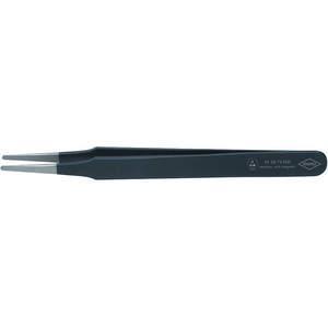 KNIPEX 92 58 74 ESD Tweezers Esd Straight Round 4-3/4 Inch Black | AA2MRZ 10U073