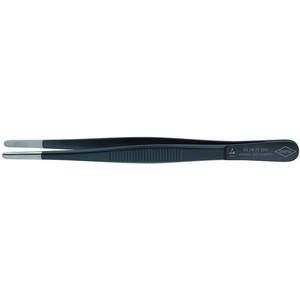 KNIPEX 92 78 77 ESD Tweezers Esd Round Serrated 5-3/4 Inch Black | AA2MTF 10U080