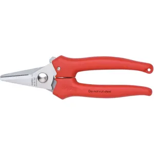 KNIPEX 95 05 140 Combination Shears Straight 5-7/8 Inch Red | AA2MVN 10U141