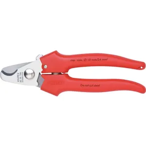 KNIPEX 95 05 165 Cable Shears 6-11/16 Inch Length 3 Awg Red | AA2MVP 10U142