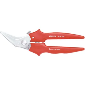 KNIPEX 95 05 185 Combination Shears Angled 5-7/8 Inch Length Red | AA2MVQ 10U143