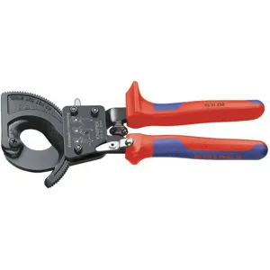 KNIPEX 95 31 250 SBA Ratchet Cable Cutter Center Cut 10 In | AA2MVV 10U147