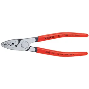 KNIPEX 97 71 180 Insulated Crimper 23-5 Awg 7-1/4 Inch Length | AA2MXG 10U185