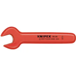 KNIPEX 98 00 27 Insulated Open End Wrench 27mm 15 Degree 8-1/2 L | AA2FLD 10G221