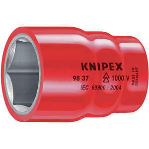KNIPEX 98 37 19 Socket 3/8 Inch Drive 19mm 6 Point Standard | AA2FNN 10G287