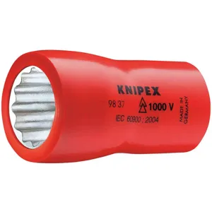 KNIPEX 98 37 7/16 Socket 3/8 Inch Drive 7/16 Inch 6 Point Standard | AA2FNV 10G293