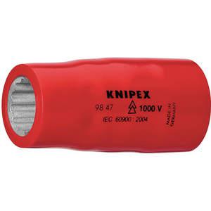 KNIPEX 98 47 7/8 Socket 1/2 Inch Drive 7/8 Inch 6 Point Standard | AA2FQA 10G326