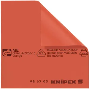 KNIPEX 98 67 05 Insulated Mat 19-11/16 x 19-11/16 Inch Red | AA2FQY 10G349