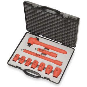 KNIPEX 98 99 11 S5 Insulated Socket Set 10-pieces 1/2 Inch | AB9MKU 2DZC4