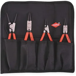 KNIPEX 9K 00 19 51 US Retaining Ring Plier Set, Int/Ext, 4 PC | AC9UAT 3JXP2