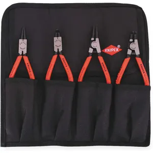 KNIPEX 9K 00 19 52 US Ret Ring Plier Set, Int/Ext, 0/90 degree, 4 PC | AC9UAU 3JXP3