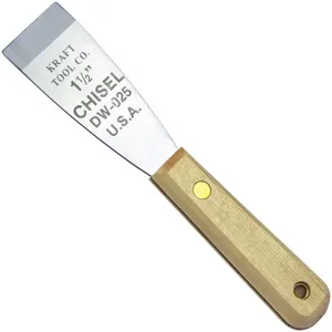 KRAFT TOOL CO. DW025 Scraper Chisel 1-1/2 Inch Stainless Steel | AG4VPH 35EM41