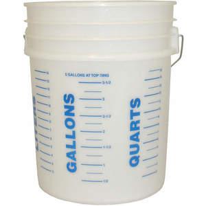 KRAFT TOOL CO. GG468 Mixing Bucket 5 Gallon Translucent Plastic | AD4RVL 43Y530