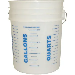 KRAFT TOOL CO. GG468 Mixing Bucket 5 Gallon Translucent Plastic | AD4RVL 43Y530