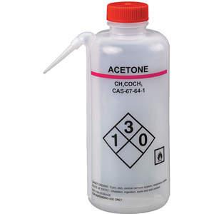 LAB SAFETY SUPPLY 24J878 Wash Bottle Acetone 750 Ml - Pack Of 2 | AB7WTV