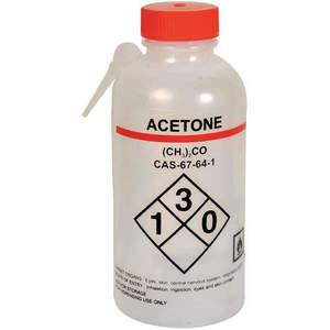 LAB SAFETY SUPPLY 24J879 Wash Bottle Acetone 250 Ml - Pack Of 4 | AB7WTW