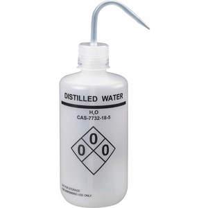 LAB SAFETY SUPPLY 24J893 Wash Bottle Water 1000 Ml - Pack Of 4 | AB7WUL