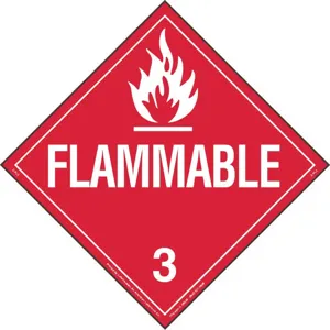 LABELMASTER 19TZ86 Placard 10-3/4 Inch x 10-3/4 Inch Flammable | AG9EML