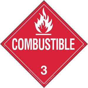 LABELMASTER 19UA17 Placard 10-3/4 Inch Height Combustible PK10 | AG9ENV