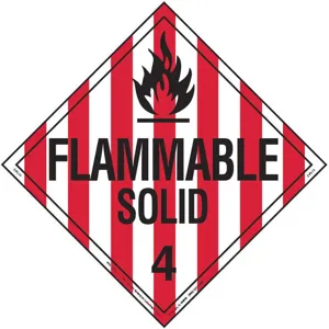 LABELMASTER 19TZ88 Placard 10-3/4 Inch x 10-3/4 Inch Flammable Solid | AG9EMN