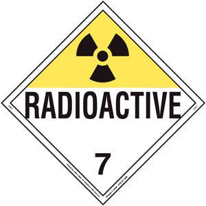 LABELMASTER 19UA52 Plakat 10-3/4 Zoll Höhe Radioaktiv PK10 | AG9EQH