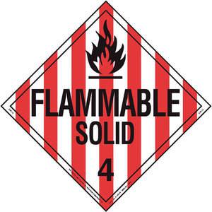 LABELMASTER 19UA55 Placard 10-3/4 Inch Height Flammable Solid PK10 | AG9EQL