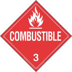 LABELMASTER 19UA62 Placard 10-3/4 Inch Height Combustible PK10 | AG9EQU