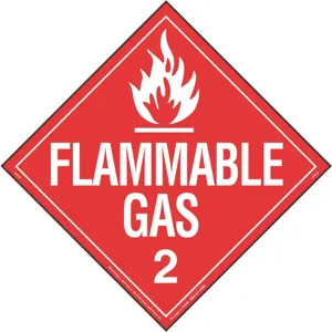 LABELMASTER 19UA66 Placard 10-3/4 Inch x 10-3/4 Inch Flammable Gas | AG9EQY