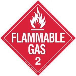 LABELMASTER 19UA67 Placard 10-3/4 Inch Height Flammable Gas PK10 | AG9EQZ