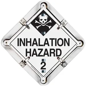 LABELMASTER 27HM206 Placard 13-1/2 Inch x 13-1/2 Inch Alum Black /White | AG9ELY 19TZ74